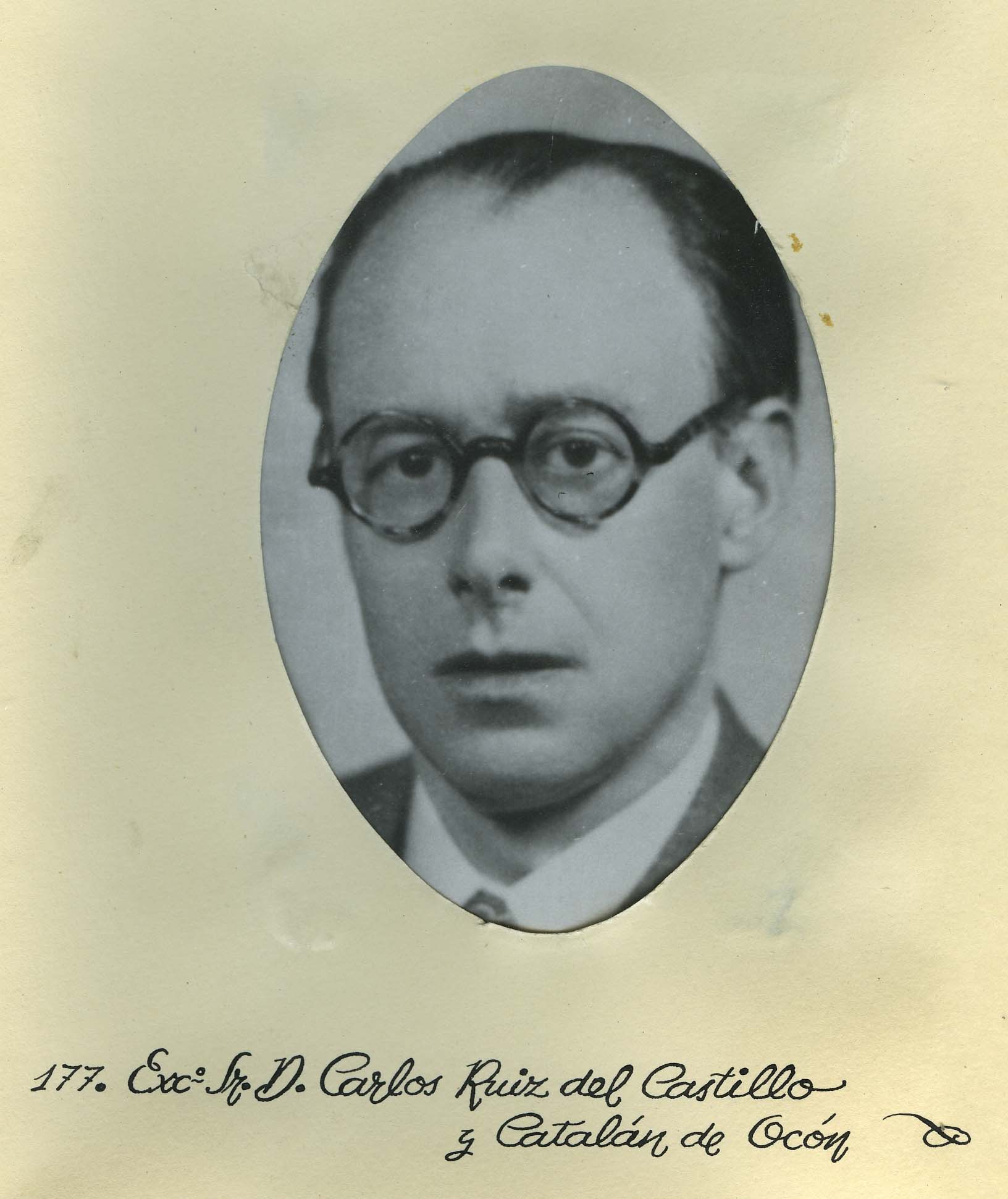 Carlos Ruiz Del Castillo Y Catal n De Oc n Real Academia De Ciencias 